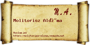 Molitorisz Alóma névjegykártya